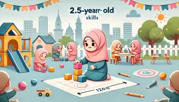 مهارات الطفل في عمر السنتين ونصف