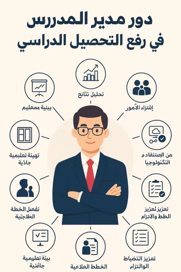 دور مدير المدرسة في رفع التحصيل الدراسي
