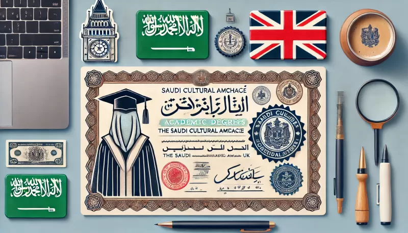 تصديق الشهادات من الملحقية الثقافية السعودية في بريطانيا