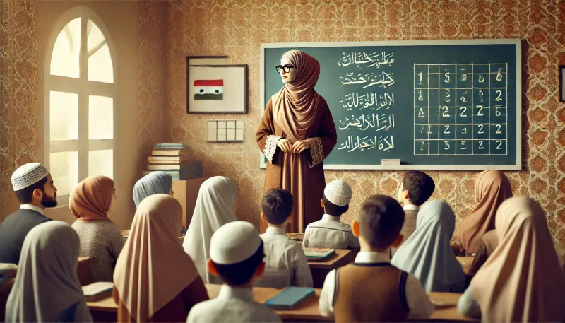 معلمه في سوريا 