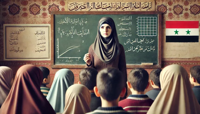 معلمة في ريف دمشق