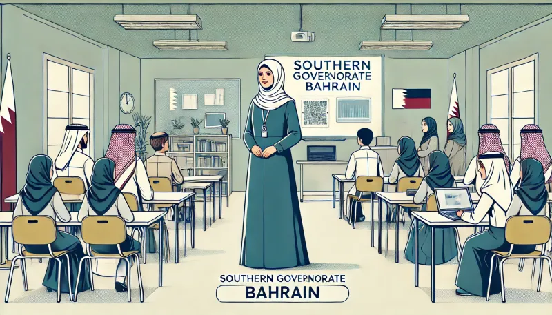 معلمة في المحافظة الجنوبية البحرين