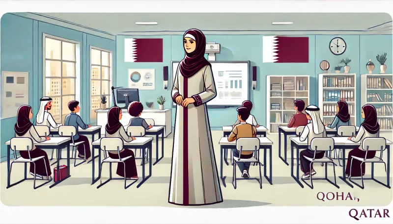 معلمة في الدوحة قطر