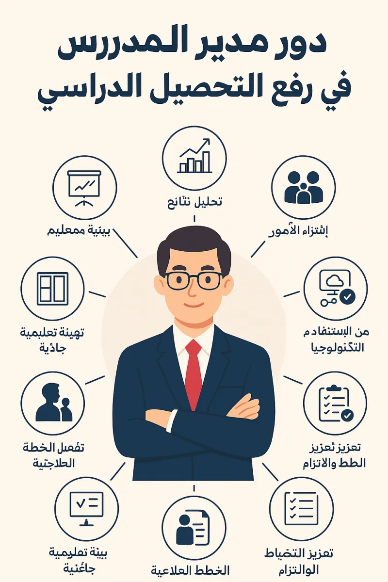 دور مدير المدرسة في رفع التحصيل الدراسي