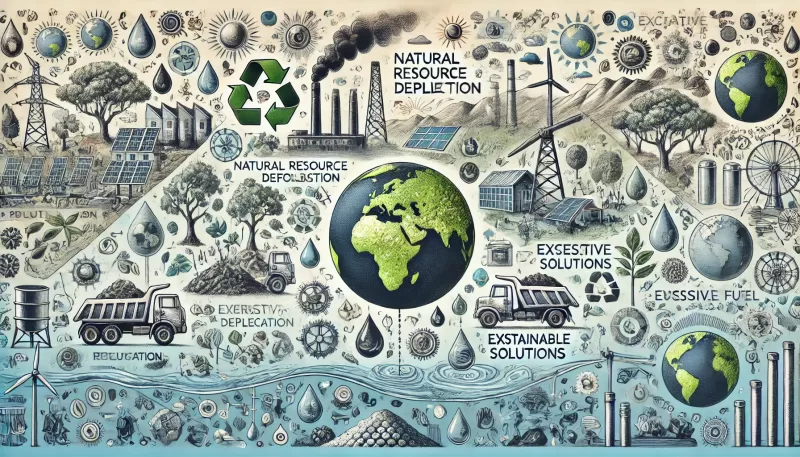 شرح استنزاف الموارد الطبيعية