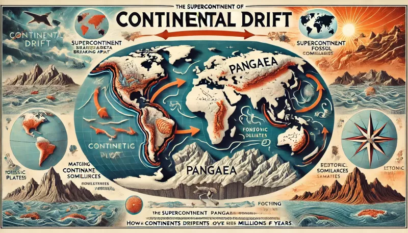 انجراف القارات: النظرية والتاريخ والأدلة والآثار الجيولوجية