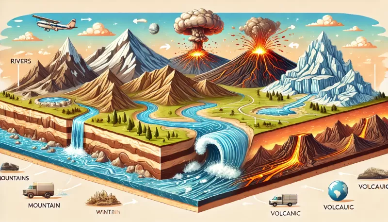 العمليات التي تغير تضاريس الأرض