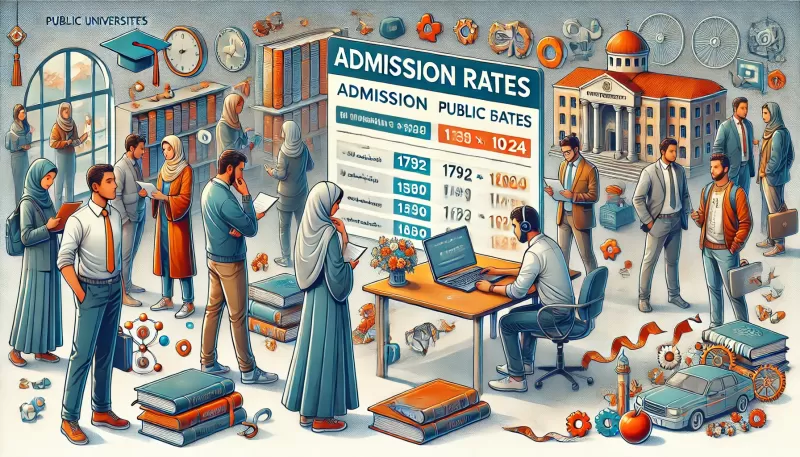 معدلات القبول في الجامعات الحكومية