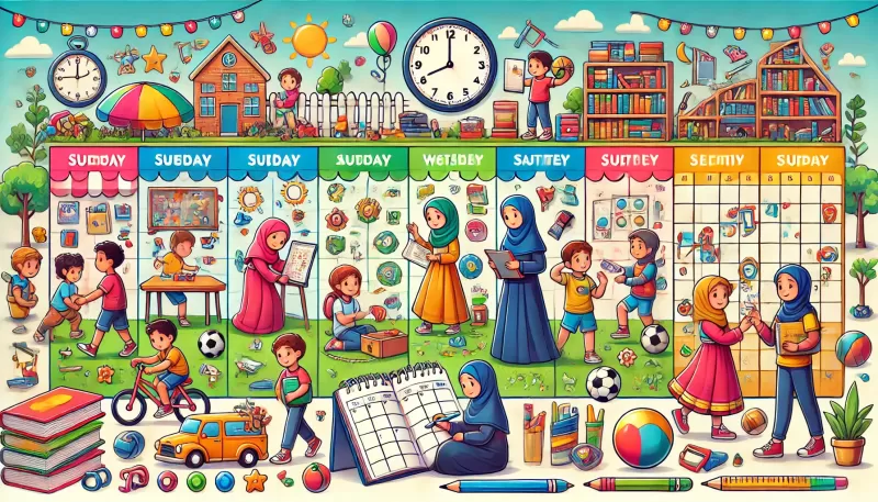 جدول تنظيم الوقت في الإجازة الصيفية للأطفال