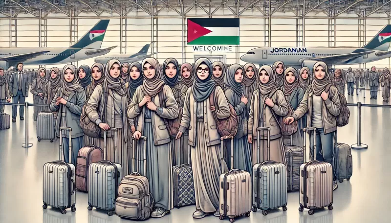 امتحان الطلاب العائدين من السودان