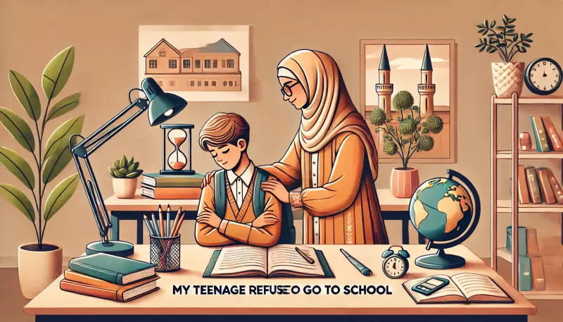 ابني المراهق يرفض الذهاب للمدرسة