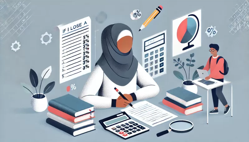 إذا نقصت درجة، كم تكون نسبتي؟ كيفية حساب النسبة المئوية للدرجات