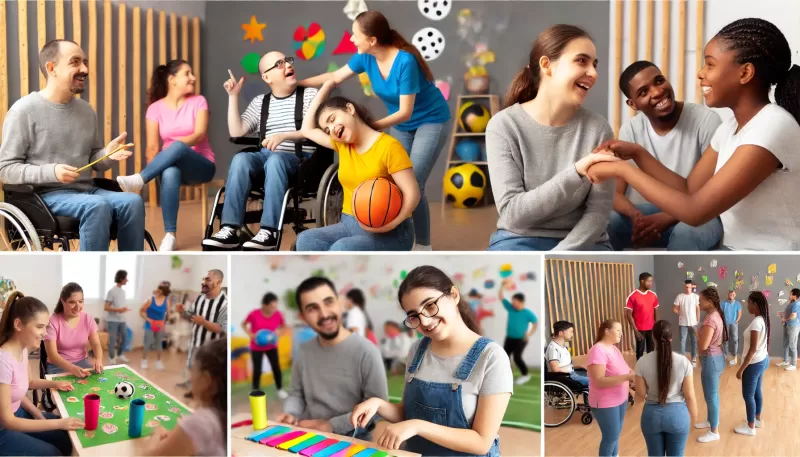 أنشطة اجتماعية لذوي الاحتياجات الخاصة